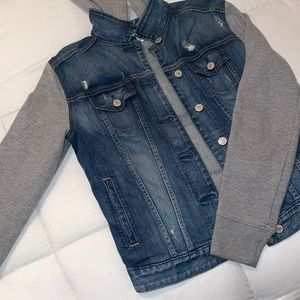 Express hooded denim jacket